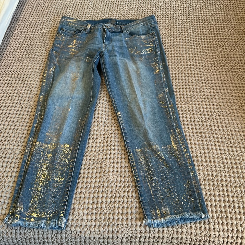 NY&Co size 10 boyfriend cropped jeans